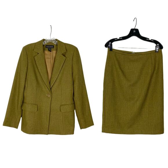 NWOT BLACKER STANLEY BLACKER
Blazer Skit 10 Vintage Herringbone Lined Polyester - Picture 1 of 12